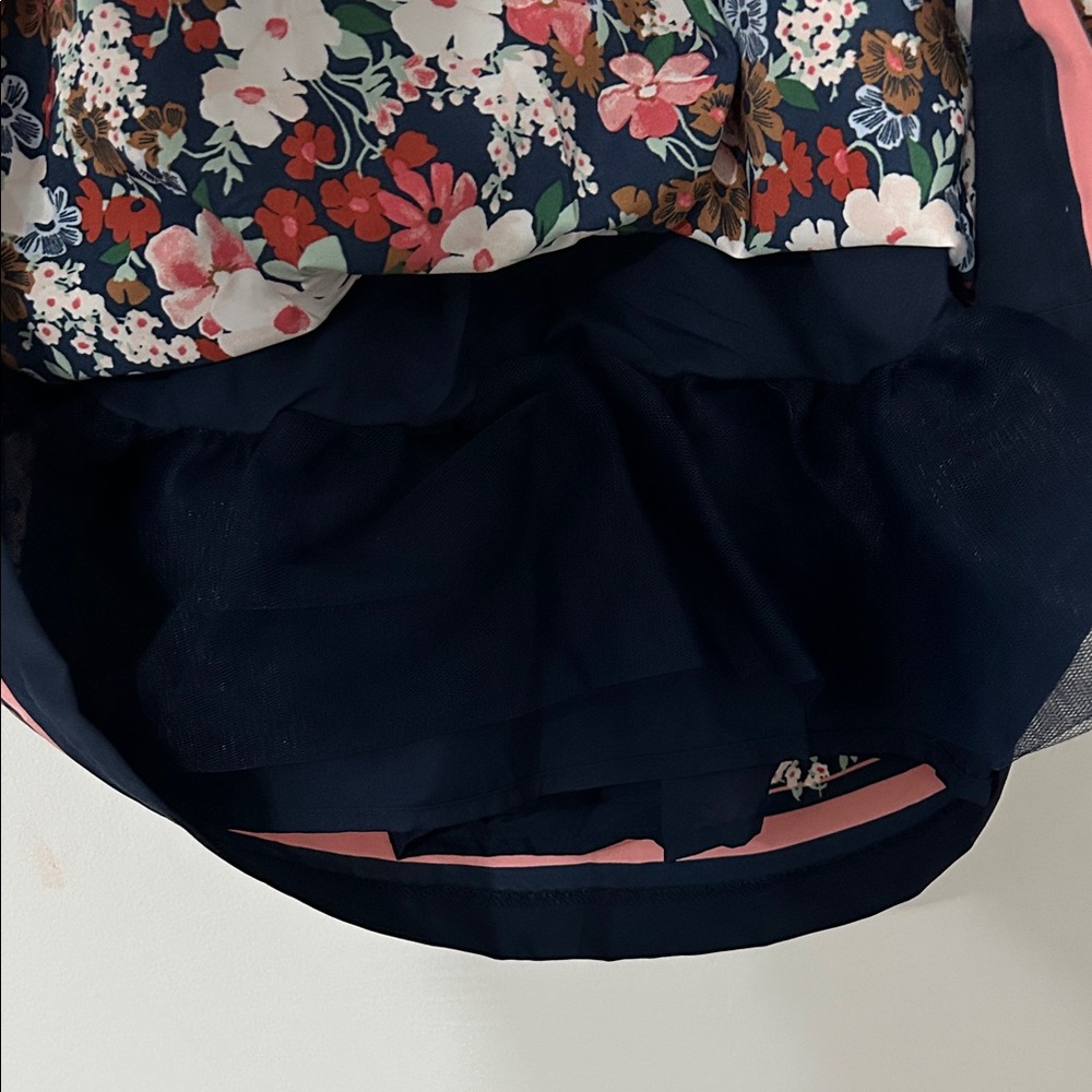 Janie and Jack A Study in Florals Tulle Dress 12/18 Months Navy Formal - Picture 9 of 13